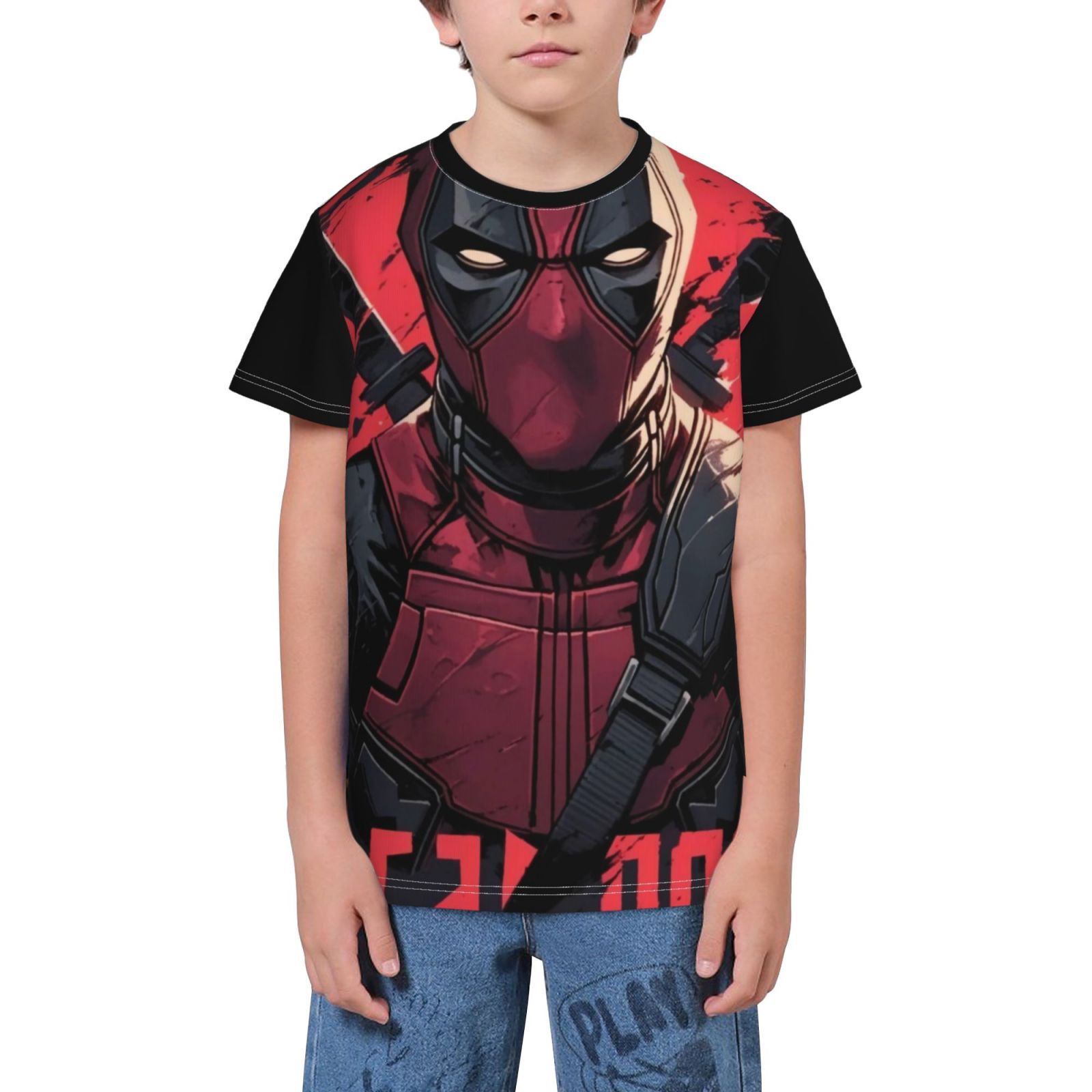 Teens Boys Shirts DEADPOOL Graphic Tee Shirt with Short Sleeve for Kids 6-16 Years,X-Small